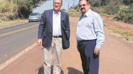 Na foto de arquivo, o governador Geraldo Alckmin (PSDB) ao lado do deputado estadual Aldo Demarchi (DEM)