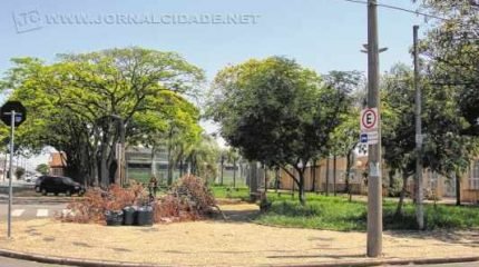A esquina da praça sofre com grande quantidade de lixo amontoado; prefeitura fala sobre os cuidados