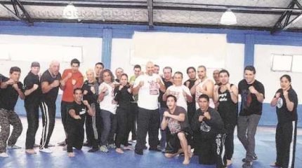 Na foto de arquivo pessoal de Taylor, atletas que participaram da seleção na capital da Argentina no início de outubro