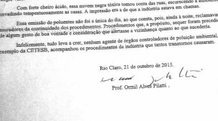 Morador do bairro Vila Paulista fala de “nuvem densa e negra” que teria sido expelida por indústria química da região