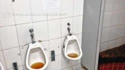 Esta é a situação verificada no banheiro masculino do Terminal Rodoviário no último sábado (10)