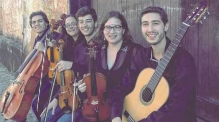 Da direita para a esquerda: Lucas Penteado, Ivenise Nitchepurenco, V. Rosa, D. Moreira, L. Walder