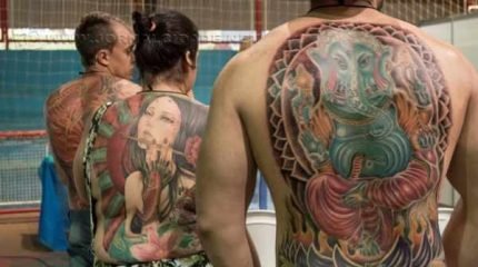 urante o evento acontece premiação das melhores tatuagens