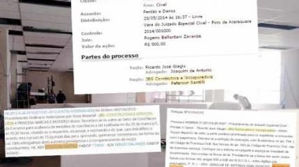 Trechos do Diário Oficial e do Tribunal de Justiça que comprovam elo entre construtora e comissionado de Agnelo Matos (PT)
