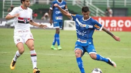 Galo Azul mostra evolução e joga de igual para igual com o Tricolor, mas sofre gol de bola parada e segue na zona do rebaixamento (Foto: Luciano Urbancic)