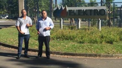 Alécio Pazetto e Adilson do Portal estiveram na sede da Elektro em Campinas