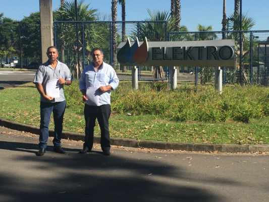 Alécio Pazetto e Adilson do Portal estiveram na sede da Elektro em Campinas