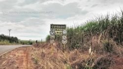 Na foto, registro do leitor na estrada de Corumbataí