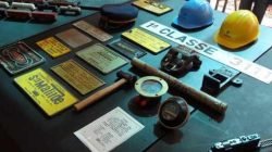 Vários artigos dos trabalhadores da ferrovia ficaram expostos para o público em mostras anteriores