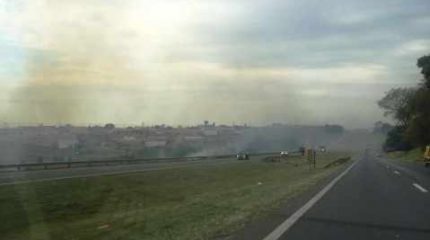 Leitor registrou queimada em rodovia Washington Luís