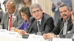 Da audiência realizada na quinta, em Brasília, participaram 27 prefeitos, entre eles o prefeito Du Altimari (foto: Paulo Negreiros/FNP)