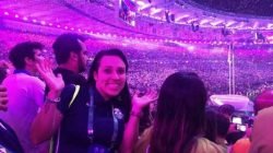 Carmen registrou presença na cerimônia de abertura dos Jogos Olímpicos