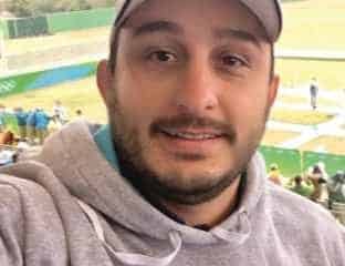 O atirador esportivo rio-clarense Léo Raposo acompanhou as provas de Fossa Double na Cidade Maravilhosa