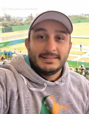 O atirador esportivo rio-clarense Léo Raposo acompanhou as provas de Fossa Double na Cidade Maravilhosa