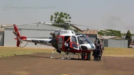 Acidente ocorreu na manhã de sexta-feira (23) e o paciente foi atendido pelo Águia da Polícia Militar