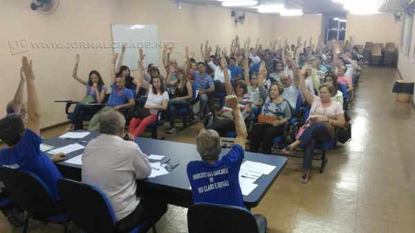 Votação foi unânime em Rio Claro pelo fim da greve