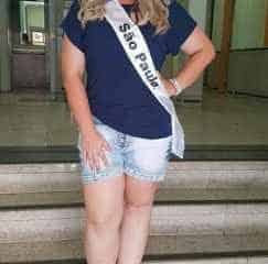 A Miss Plus Size do Estado de São Paulo, Suellen de Oliveira, participa da seleção nacional que acontece neste sábado (26), na Casa de Espanha, no Rio de Janeiro