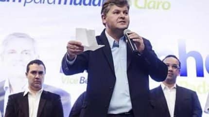 O prefeito eleito de Rio Claro, Juninho da Padaria, do Democratas
