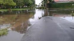 Chuva no fim de tarde dessa quarta-feira (21) alagou trechos e derrubou árvores no Jardim América