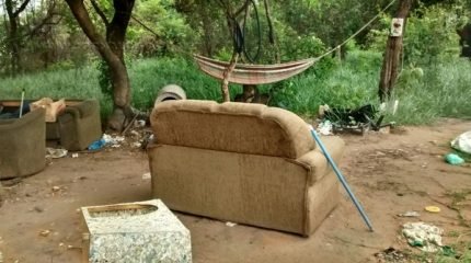 Quatro pessoas que estavam morando em área verde foram removidas do local pela Guarda Civil