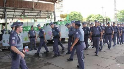 Policiais se reuniram no interior da antiga Estação Ferroviária para traçar planos de ação na cidade