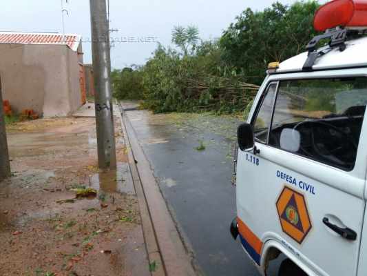 Após a forte chuva em Ajapi, a equipe da Defesa Civil de Rio Claro contabilizou os estragos registrados no distrito