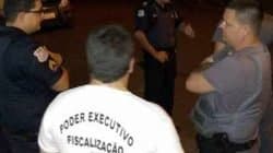 PM e GCM acompanham a equipe de fiscalização da Secretaria de Meio Ambiente