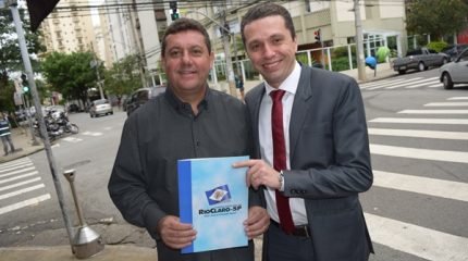 Deputado federal Fausto Pinato e vereador Adriano La Torre em São Paulo