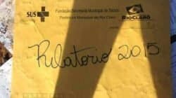 Formulários e dados pessoais de pacientes são expostos em via pública. O motivo ainda será apurado, segundo informou a Fundação Municipal de Saúde