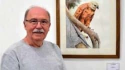 Cada detalhe da ave foi retratado pelo aquarelista Sebastião Luiz Miotto, no quadro ‘Formoso’