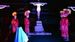 Cenas do espetáculo "A Paixão de Cristo" realizado no Ginásio de Esportes Felipe Karam no ano passado