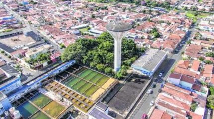 Moradores do bairro Cidade Nova questionam segurança no entorno da ETA1. Prefeitura e autarquia promovem estudos (Foto aérea: Filippo Ferrari)