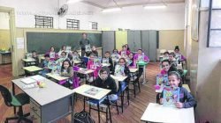 Estudantes do quinto ano da Escola Municipal Marcello Schmidt, localizada no Centro de Rio Claro