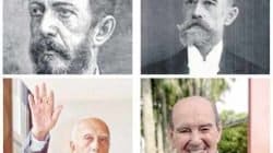 Nas fotos acima: Cerqueira César (esq.) e Alfredo Ellis (dir.). Abaixo, os ilustres Ulysses Guimarães (esq.) e José Felício Castellano (dir.)