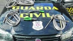 Objetos foram localizados já separados e prontos para serem furtados, segundo a Guarda Civil