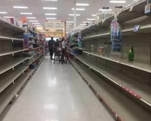 Supermercados locais já registram falta de água e alimentos