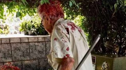 Idoso foi agredido com pancada na cabeça antes de ser assaltado dentro do Cemitério Municipal "São João Batista", neste feriado (12)