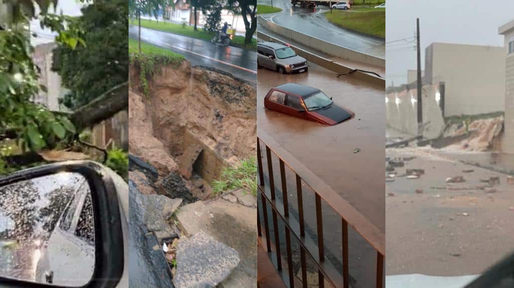Vários problemas foram registrados em Rio Claro nesta sexta-feira por conta da forte chuva