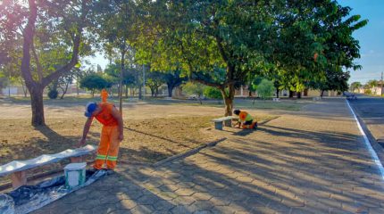 Mais uma praça no Jardim América recebe serviços de manutenção e limpeza