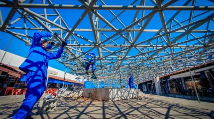 Novo espaço multiuso do Mercado Municipal está ganhando cobertura