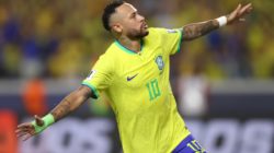 Neymar marcou duas vezes e se tornou o maior artilheiro da Seleção Brasileira (Créditos: Vitor Silva/CBF)