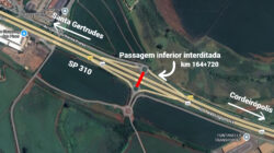 O tráfego de veículos no local será fechado para que a estrutura seja adaptada à implantação da terceira faixa da rodovia