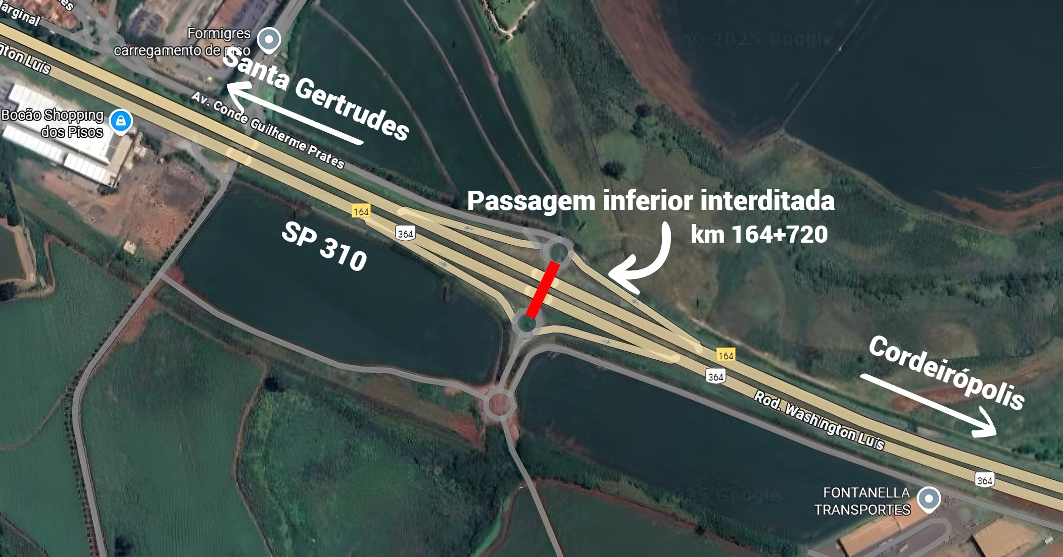 O tráfego de veículos no local será fechado para que a estrutura seja adaptada à implantação da terceira faixa da rodovia