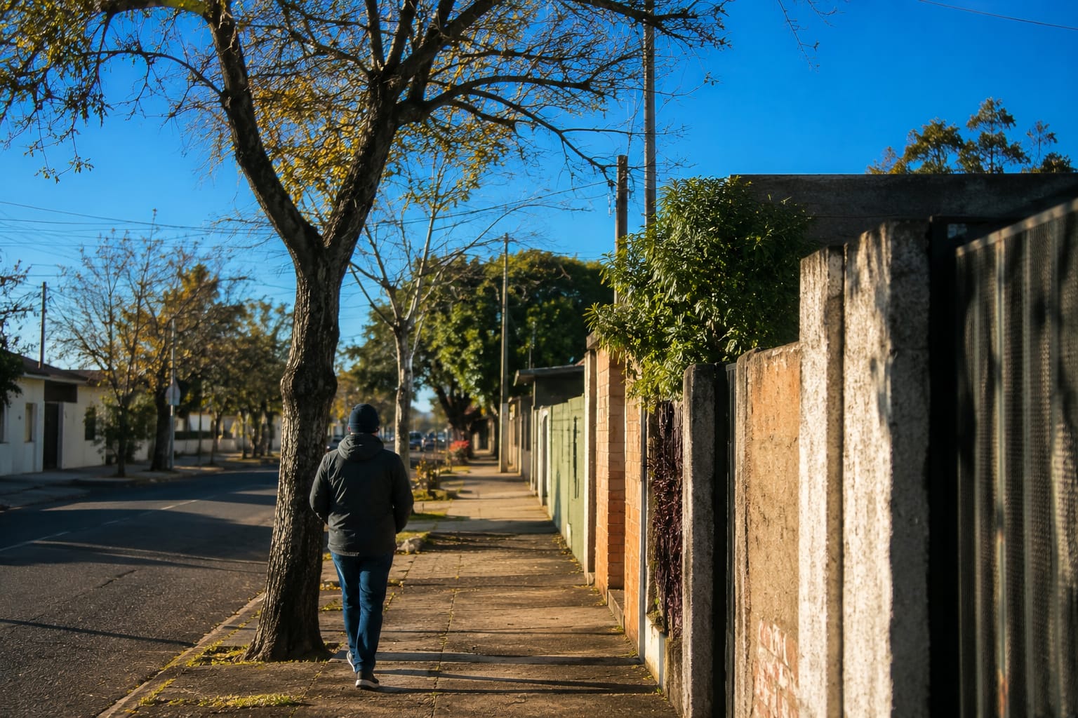 Frio em Rio Claro; céu azul