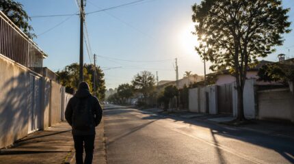 Frio em Rio Claro; céu azul; inverno; ensolarado