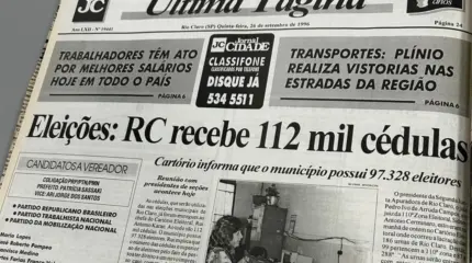 Reportagem do Jornal Cidade há 30 anos mostra como estava a eleição de 1996