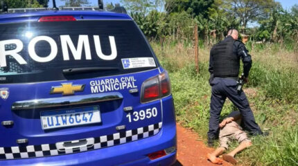 Homem foi preso suspeito de matar o pai a pauladas na área rural de Araras, SP. Foto: Guarda Civil Municipal de Araras