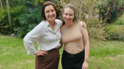 As pesquisadoras Isabela Franzini e Bruna Amorin da Silva