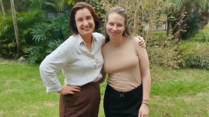 As pesquisadoras Isabela Franzini e Bruna Amorin da Silva