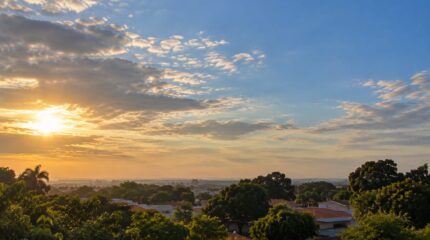 Sol em Rio Claro; entre nuvens; Rio Claro; previsão do tempo